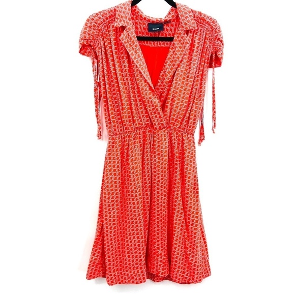 ANTHROPOLOGIE Maeve Carlotta Ruched Shirt Dress Elastic Waist Pockets Size XS - Picture 2 of 7